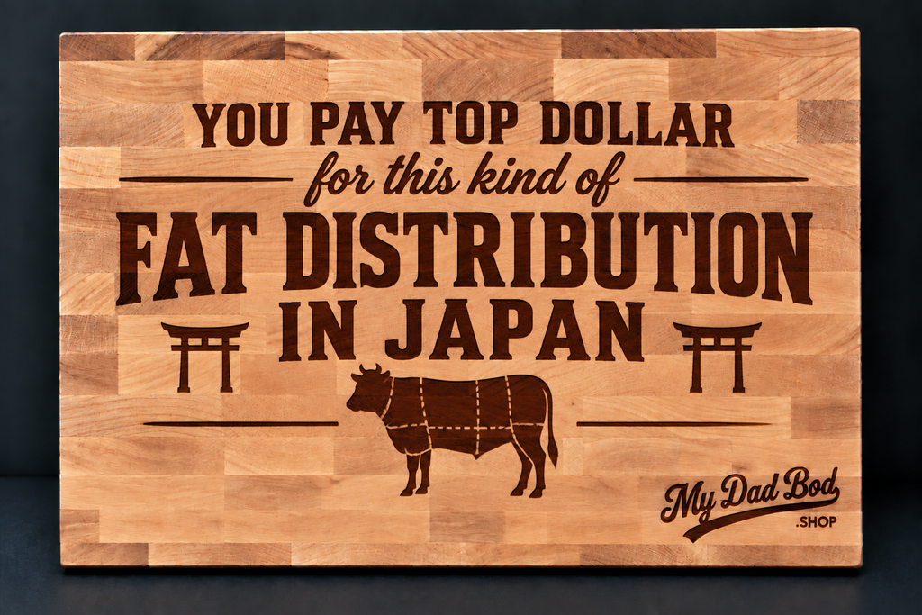Fat Distribution in Japan – Engraved Maple Cutting Board
