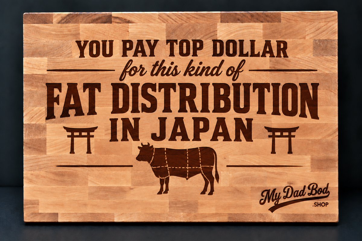 Fat Distribution in Japan – Engraved Maple Cutting Board