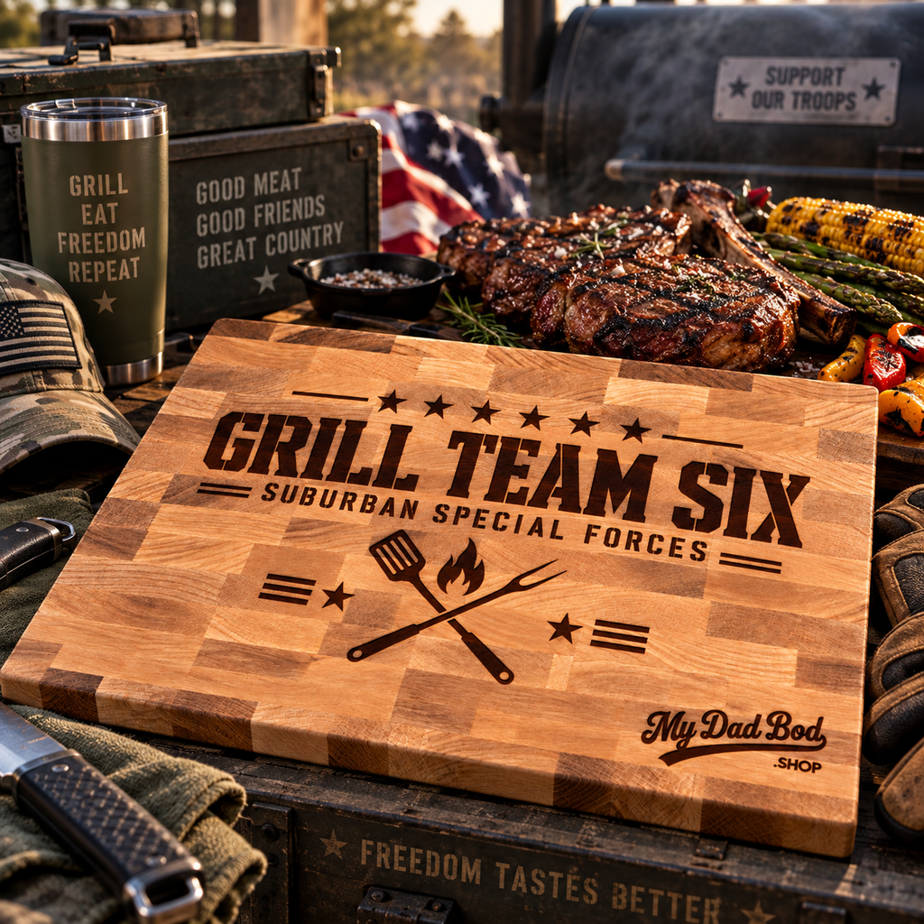 Grill Team Six – Engraved Maple Cutting Board