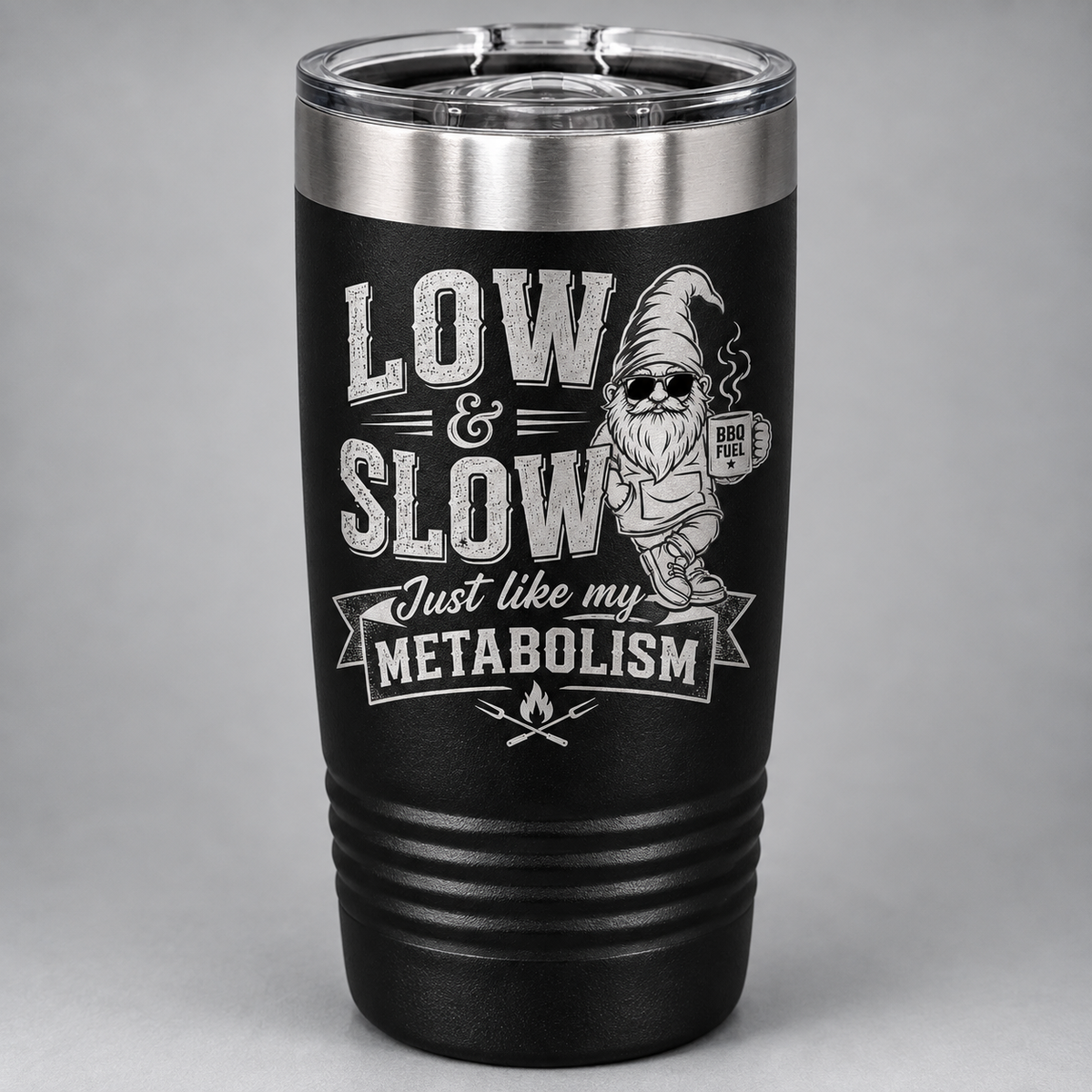 Low & Slow – Just Like My Metabolism Engraved Tumbler