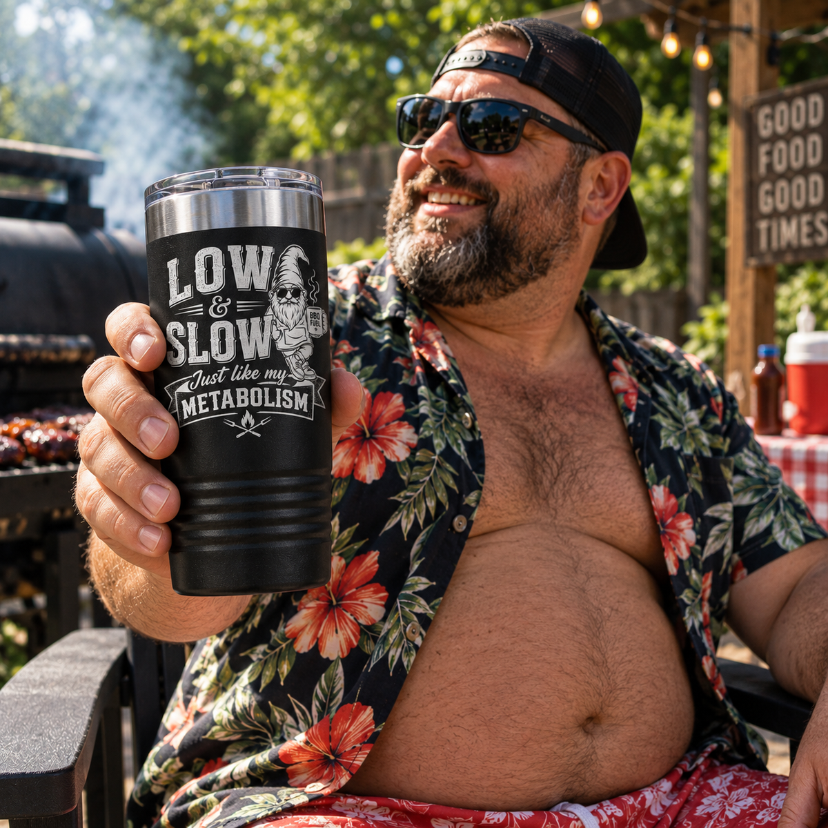 Low & Slow – Just Like My Metabolism Engraved Tumbler