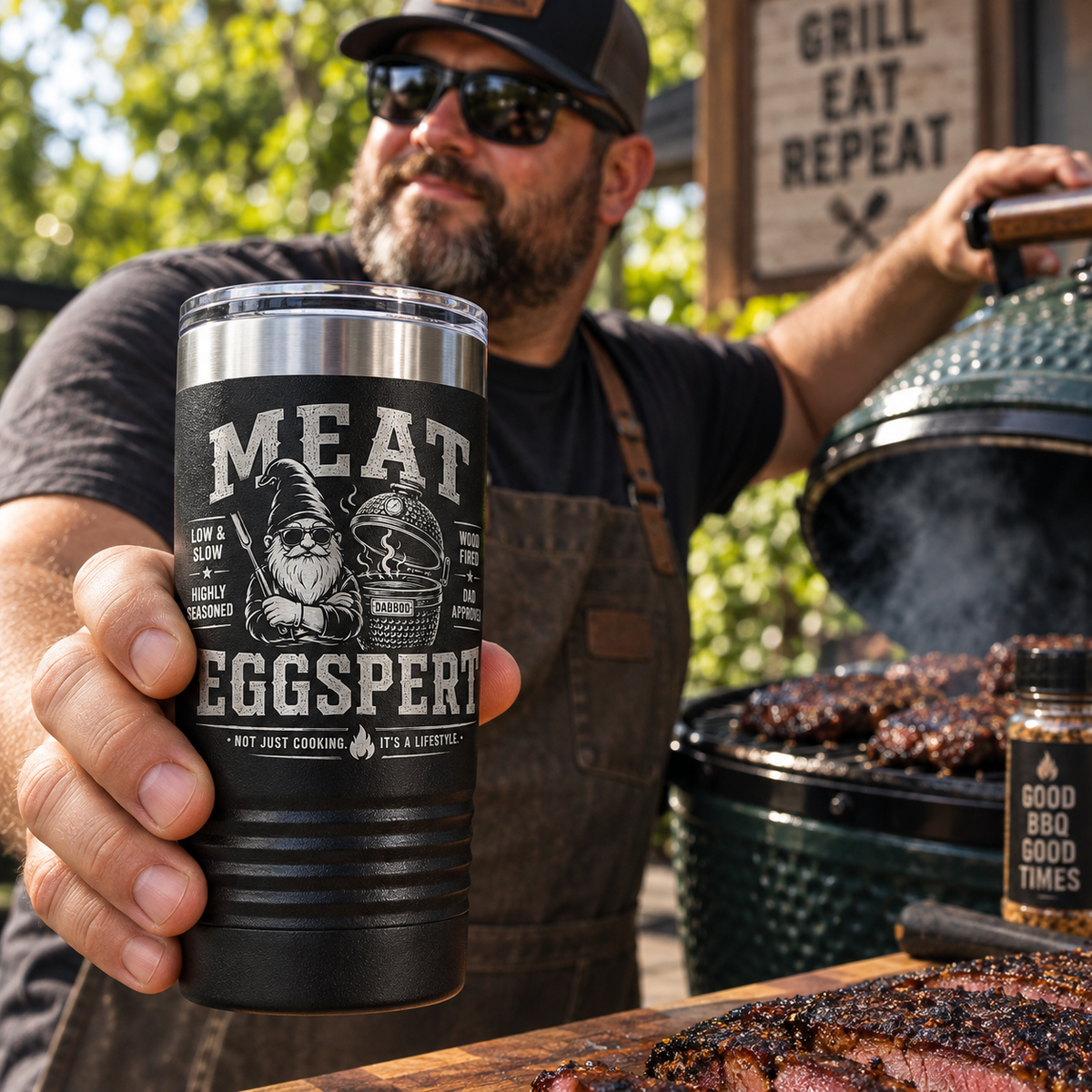 Meat Eggspert – Engraved BBQ Tumbler